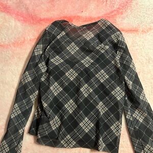 long sleeve mesh top